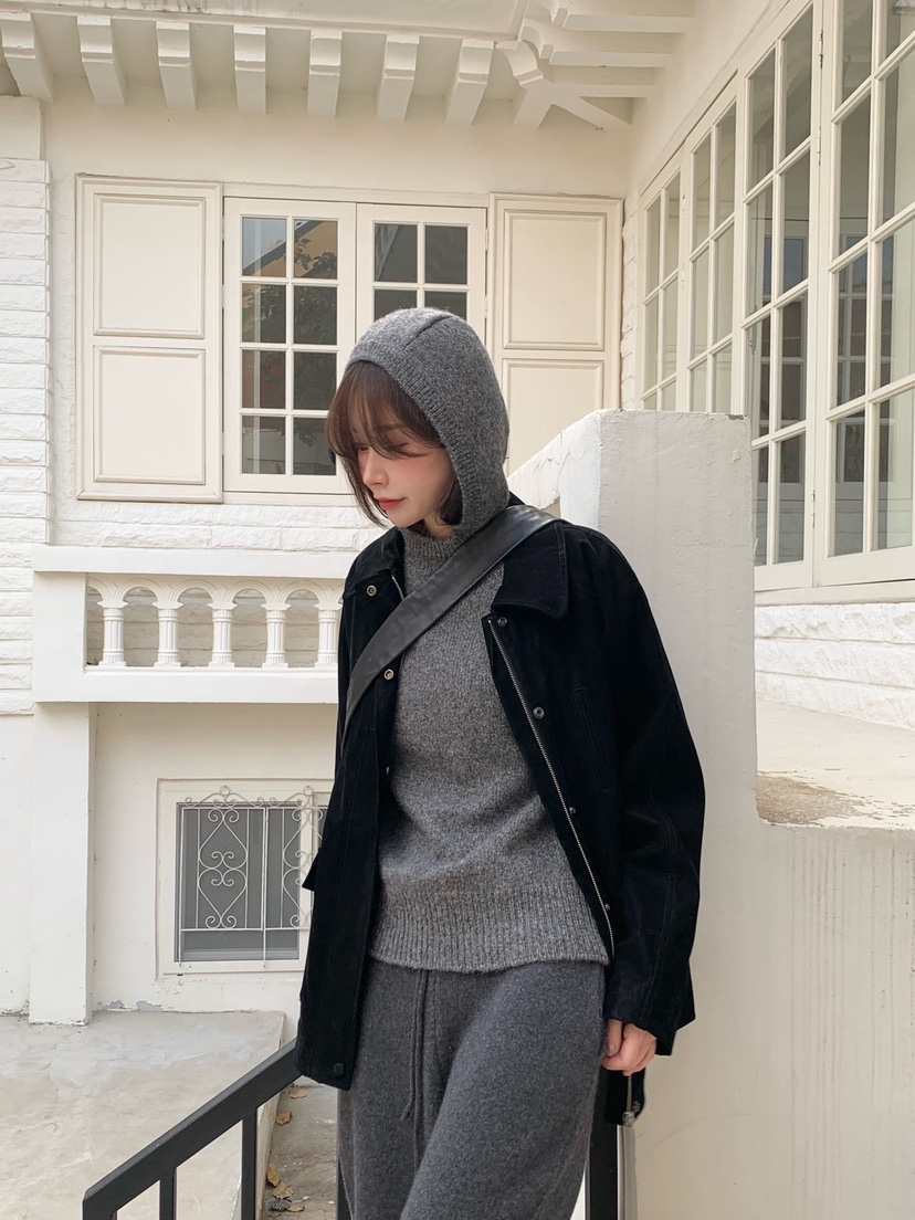 LEGACY韓國代購㊣女裝新款推薦熱賣職業休閑毛衣羊駝毛兜帽LEGACY毛衣