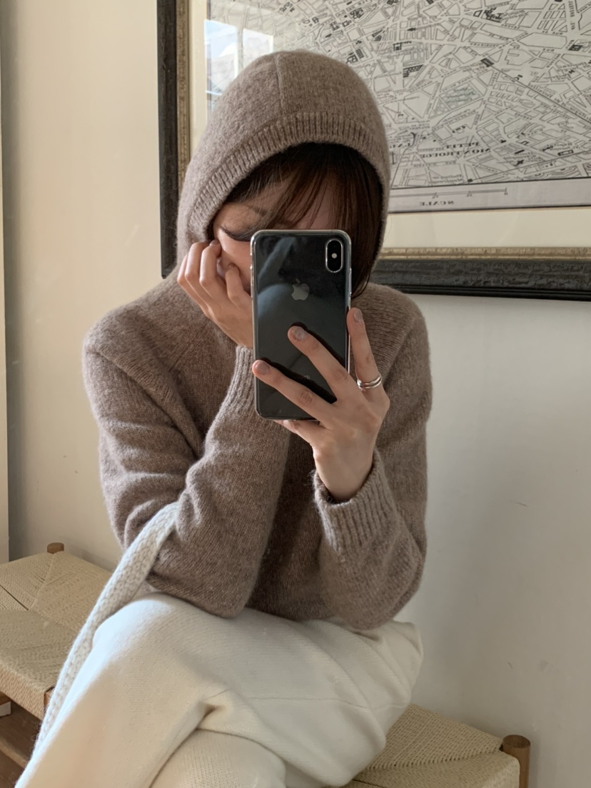 LEGACY韓國代購㊣女裝新款推薦熱賣職業休閑毛衣羊駝毛兜帽LEGACY毛衣