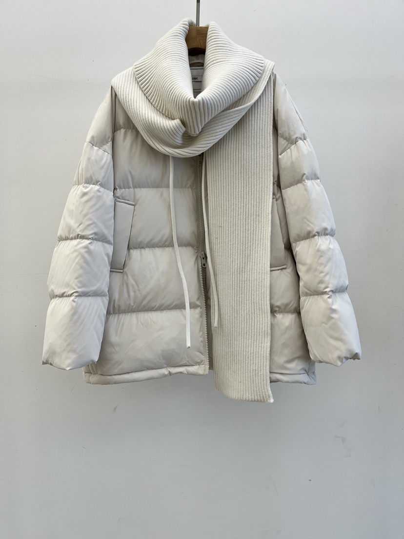 DARAK韓國代購㊣女士新款推薦休閑職業25秋冬短款棉服含圍巾DARAK短款棉服圖色2