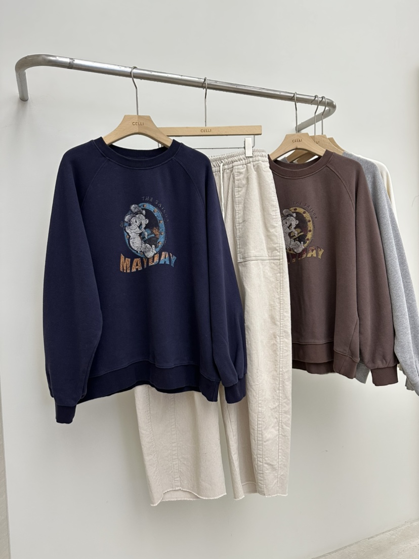 CELLI東大門㊣直郵女士新品休閑推薦職業25秋冬衛衣大力水手抓絨CELLI衛衣