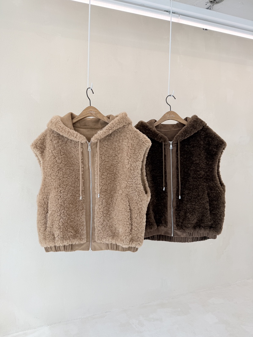 LAUNDRY東大門㊣直郵女裝新款真品人氣時尚職業馬甲抓絨連帽LAUNDRY馬甲