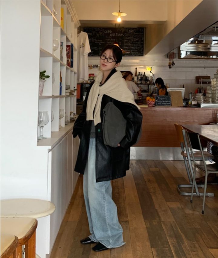 LIVE FOREVER東大門㊣代購女士新款人氣休閑職業中長款大衣絨LIVE FOR_EVER中長款大衣