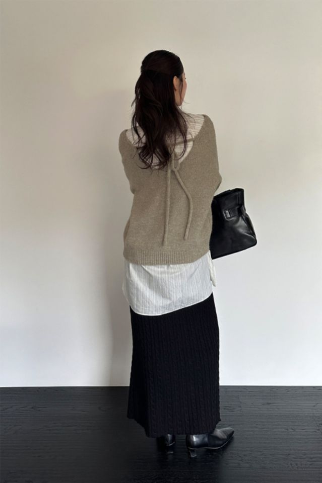 LIVE FOREVER韓國直郵㊣女士新品熱賣休閑人氣職業25秋冬長裙LIVE FOR_EVER長裙