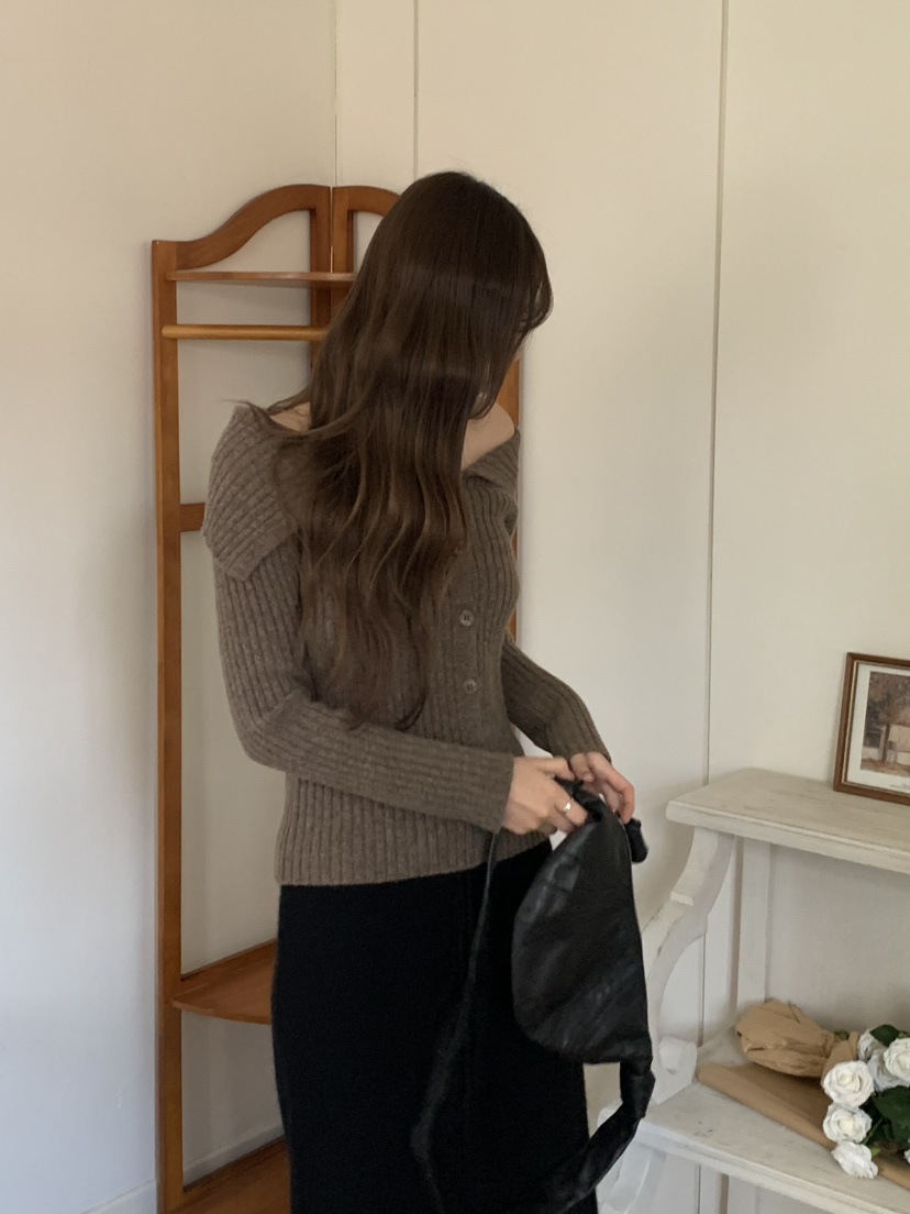 LEGACY韓國直郵㊣女士新款職業推薦休閑熱賣人氣針織衫露肩LEGACY針織衫