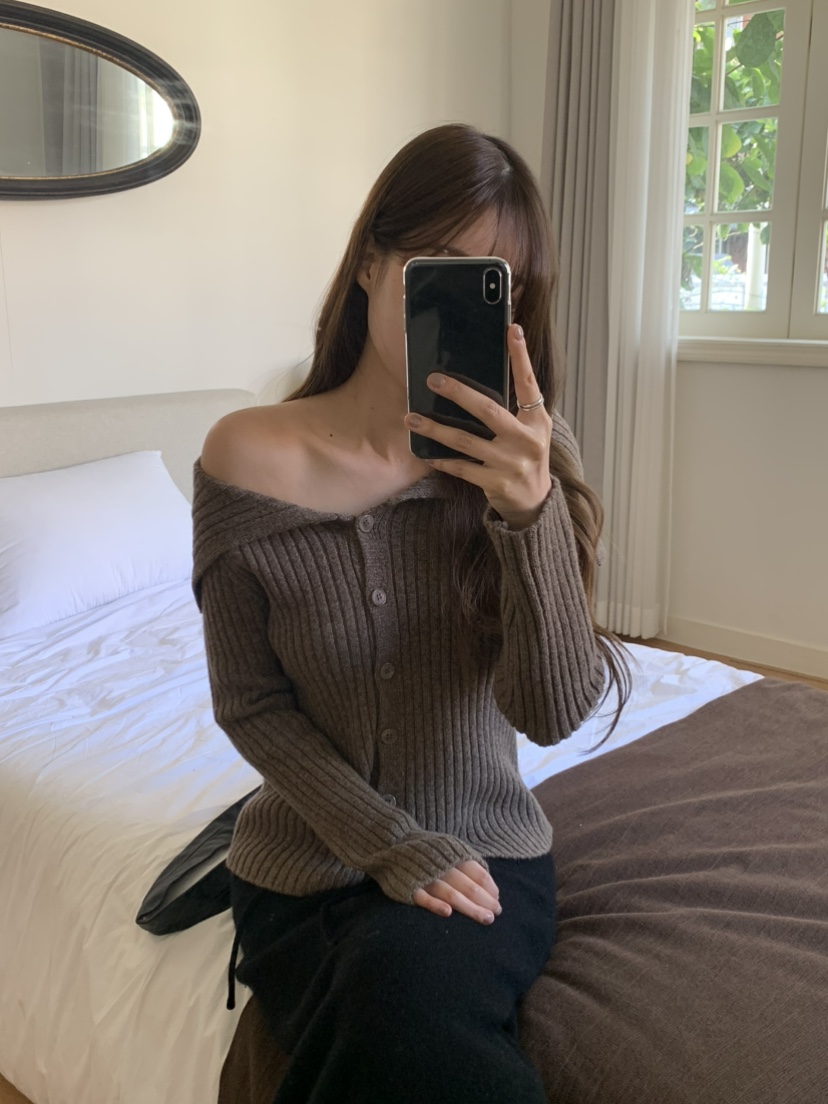 LEGACY韓國直郵㊣女士新款職業推薦休閑熱賣人氣針織衫露肩LEGACY針織衫