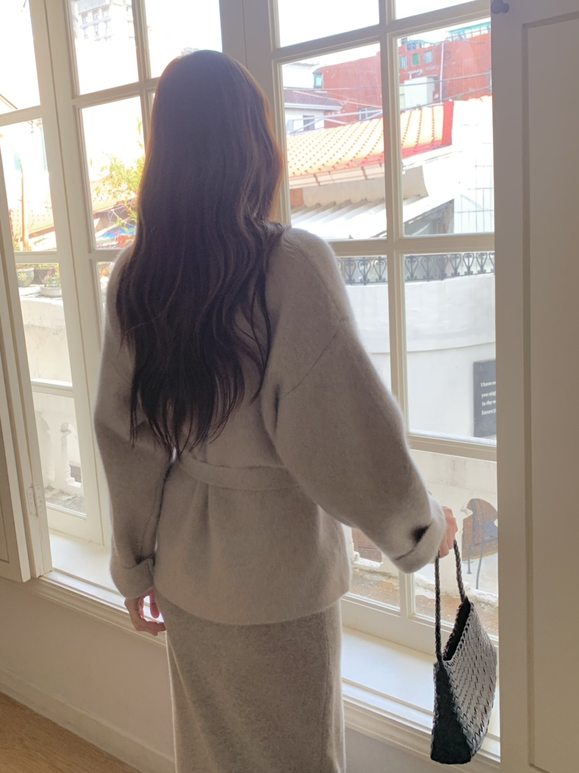 LEGACY東大門㊣直郵女裝新品休閑真品短款大衣含腰帶浣熊開衫LEGACY短款大衣