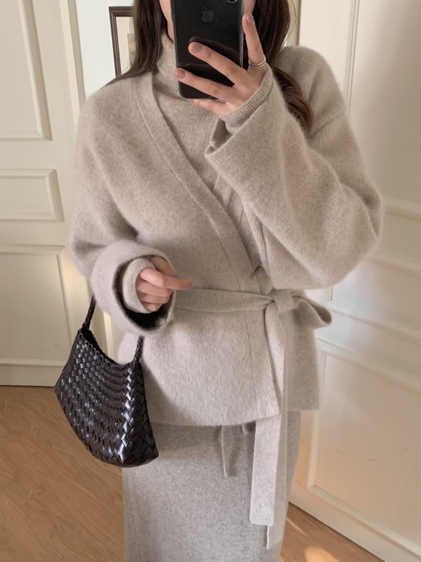 LEGACY東大門㊣直郵女裝新品休閑真品短款大衣含腰帶浣熊開衫LEGACY短款大衣