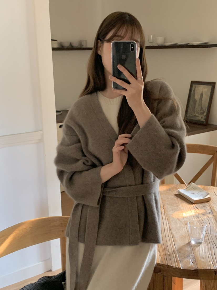 LEGACY東大門㊣直郵女裝新品休閑真品短款大衣含腰帶浣熊開衫LEGACY短款大衣