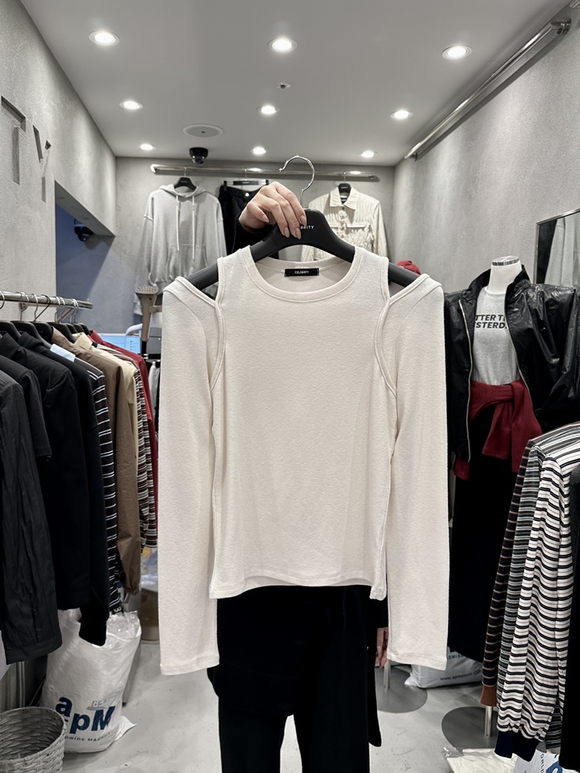 CELEBRITY-A東大門㊣直郵女裝新款推薦熱賣25秋冬職業長袖T恤CELEBRITY-A長袖T恤