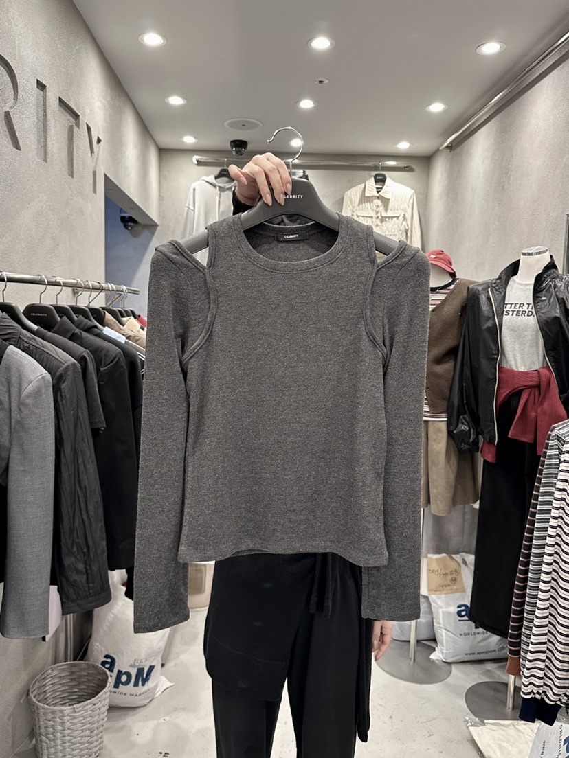 CELEBRITY-A東大門㊣直郵女裝新款推薦熱賣25秋冬職業長袖T恤CELEBRITY-A長袖T恤圖色3