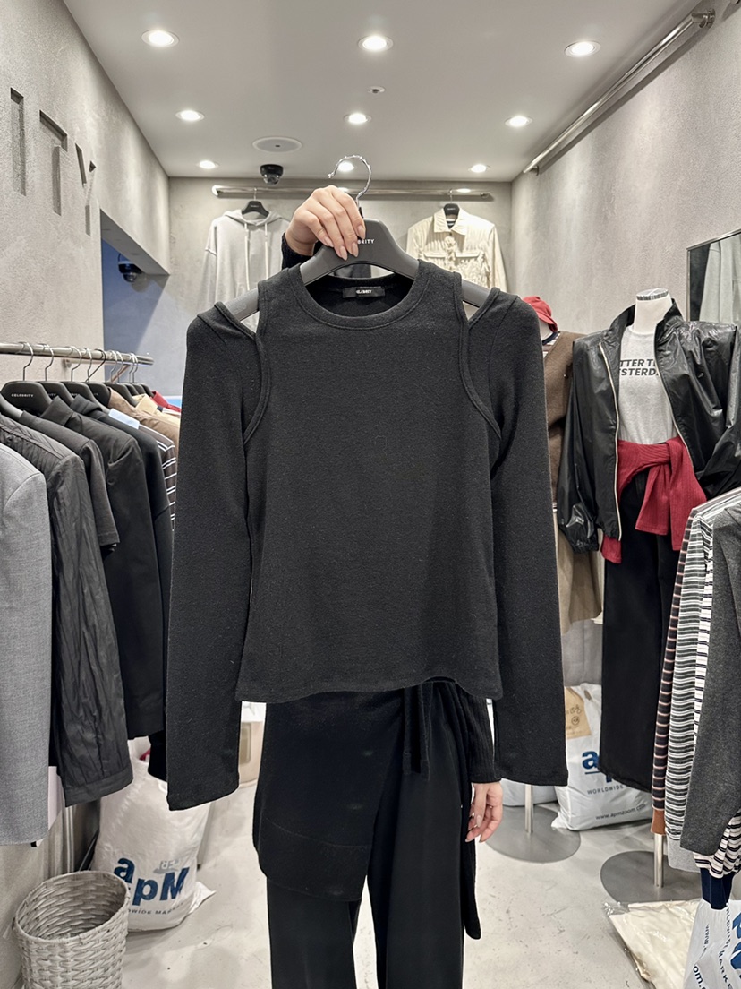 CELEBRITY-A東大門㊣直郵女裝新款推薦熱賣25秋冬職業長袖T恤CELEBRITY-A長袖T恤圖色4