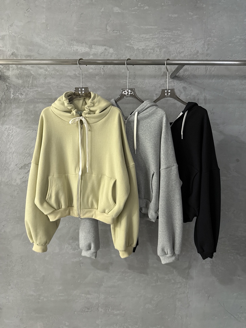 COME OPEN韓國代購㊣女士新款真品25秋冬衛衣連帽拉鏈衫加絨COMP-(COME OPEN)衛衣