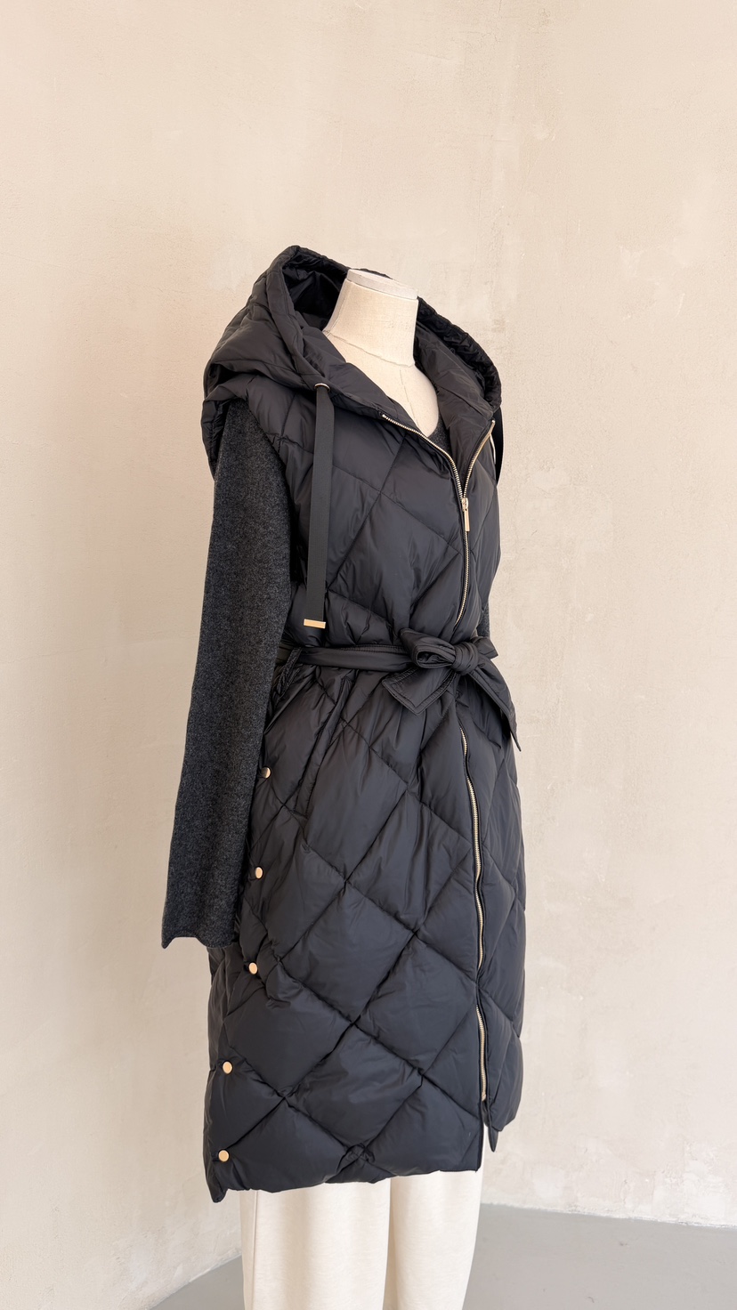 LAUNDRY東大門㊣代購女裝新款熱賣時尚人氣馬甲含腰帶絎縫鴨絨LAUNDRY馬甲