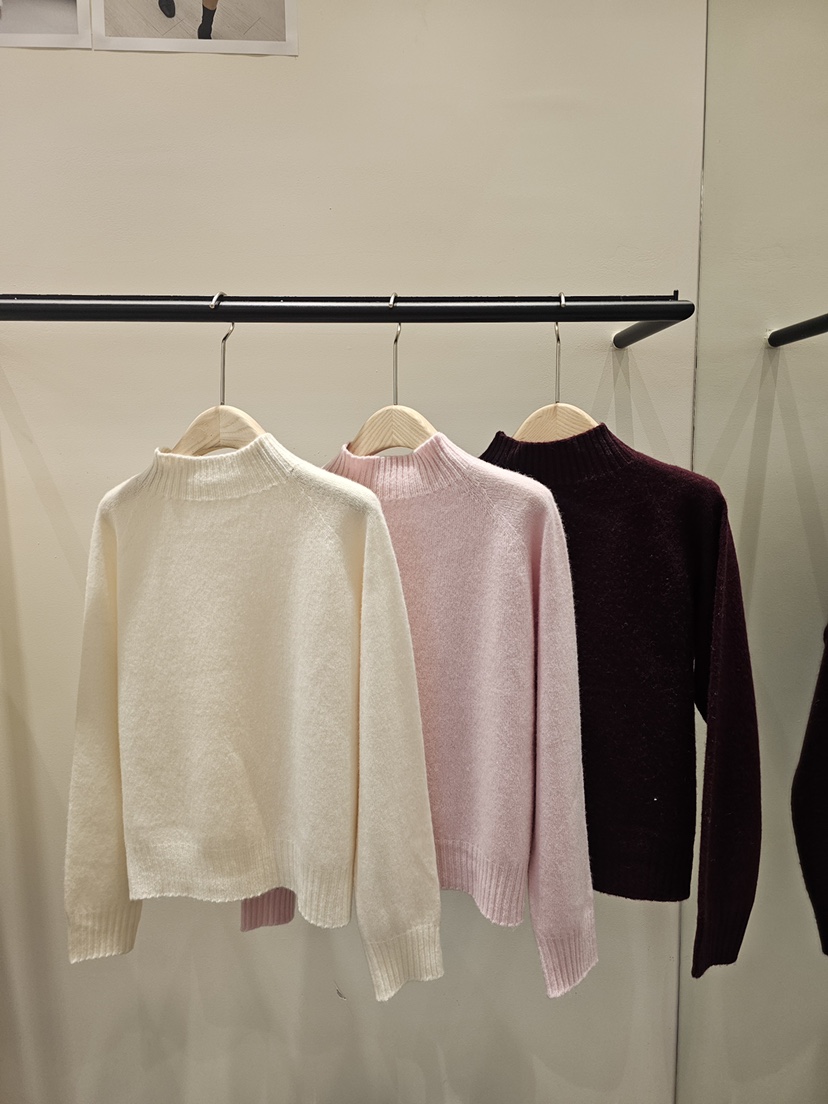 NEOUL韓國代購㊣女裝新品真品時尚推薦休閑人氣職業25秋冬針織衫NEOUL/ahin雙領標簽針織衫