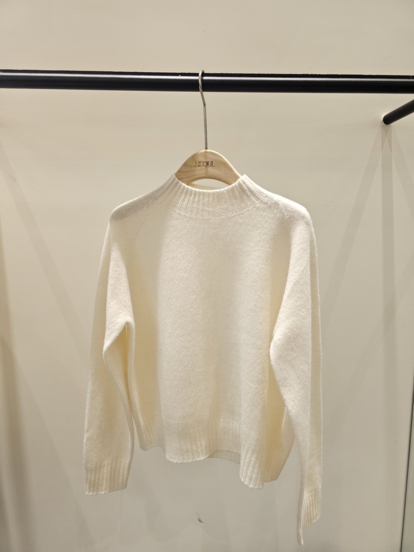 NEOUL韓國代購㊣女裝新品真品時尚推薦休閑人氣職業25秋冬針織衫NEOUL/ahin雙領標簽針織衫