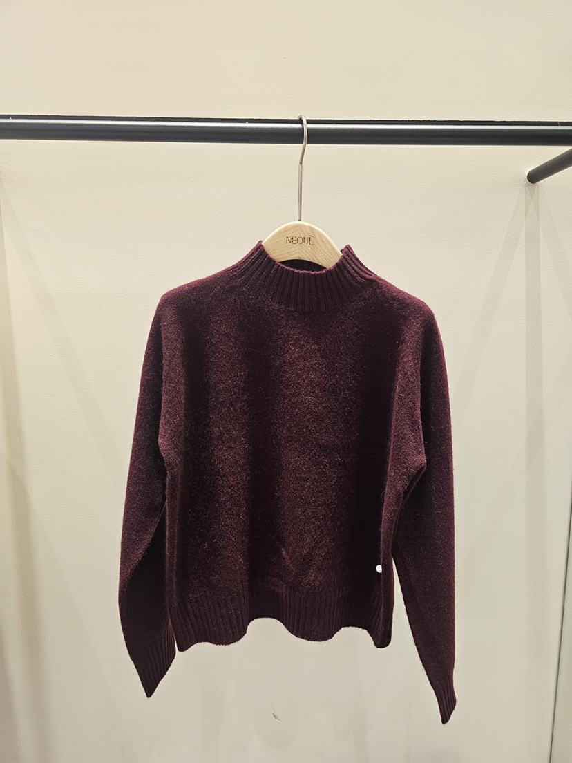 NEOUL韓國代購㊣女裝新品真品時尚推薦休閑人氣職業25秋冬針織衫NEOUL/ahin雙領標簽針織衫圖色3