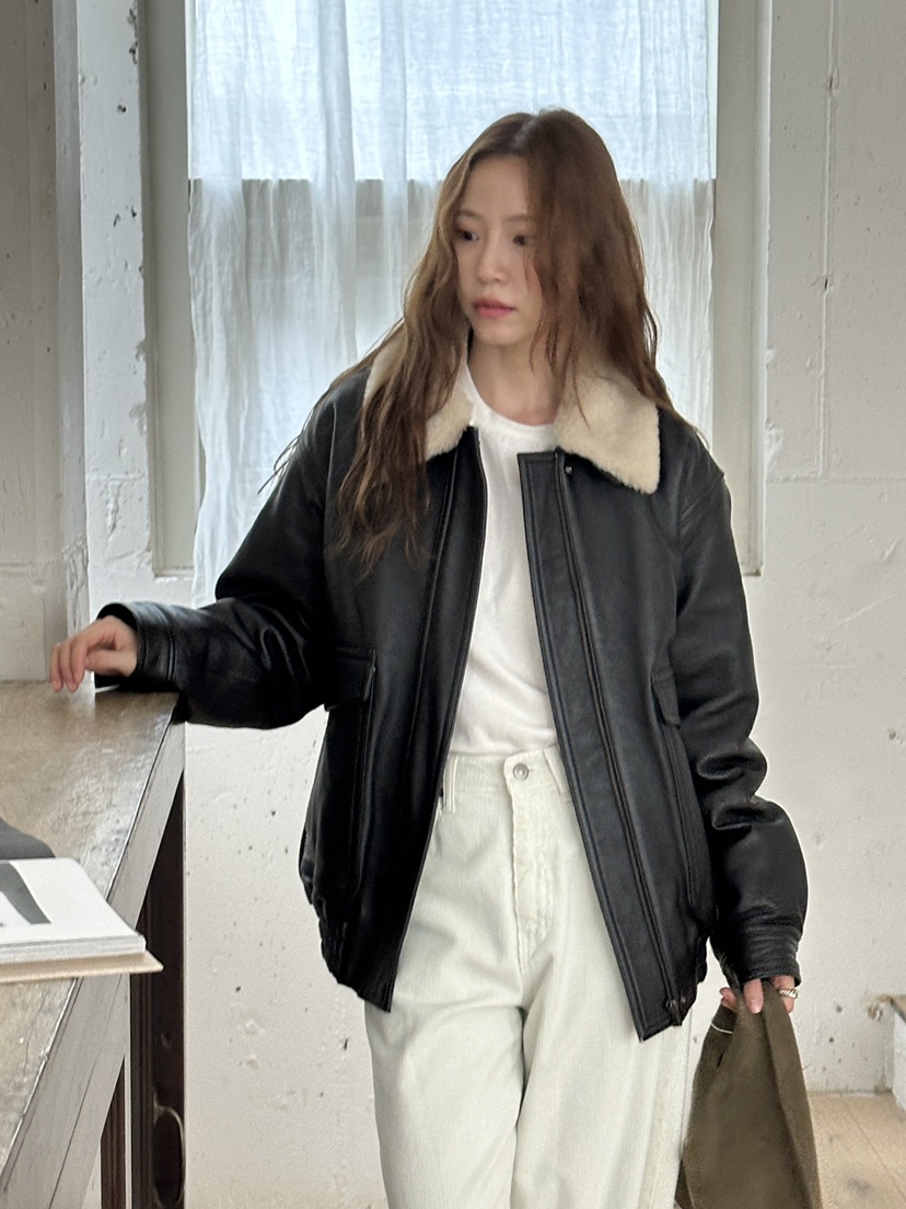 JEONG GAM STUDIOS東大門㊣直郵女裝新款熱賣休閑皮衣羊皮JEONG GAM皮衣