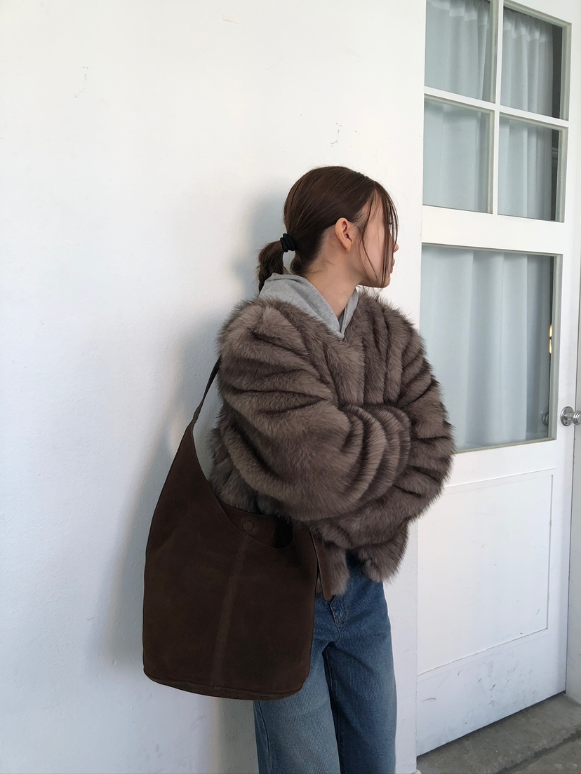 UNBOUND韓國直郵㊣女裝新款人氣職業25秋冬時尚短款大衣貂皮UNBOUND短款大衣