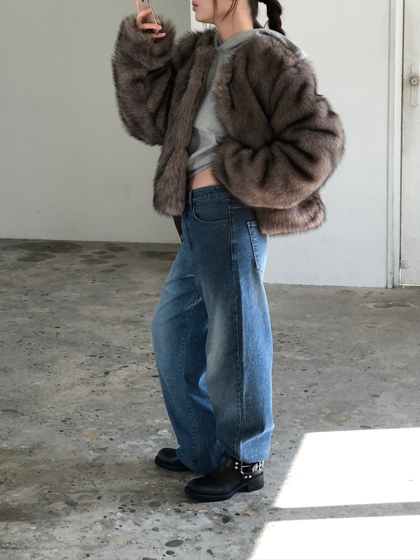 UNBOUND東大門㊣直郵女士新款推薦熱賣真品牛仔褲不含腰帶條紋UNBOUND牛仔褲