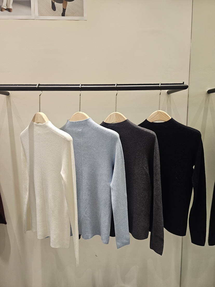 NEOUL東大門㊣代購女士新款休閑真品熱賣時尚25秋冬針織衫羅紋NEOUL/ahin雙領標簽針織衫