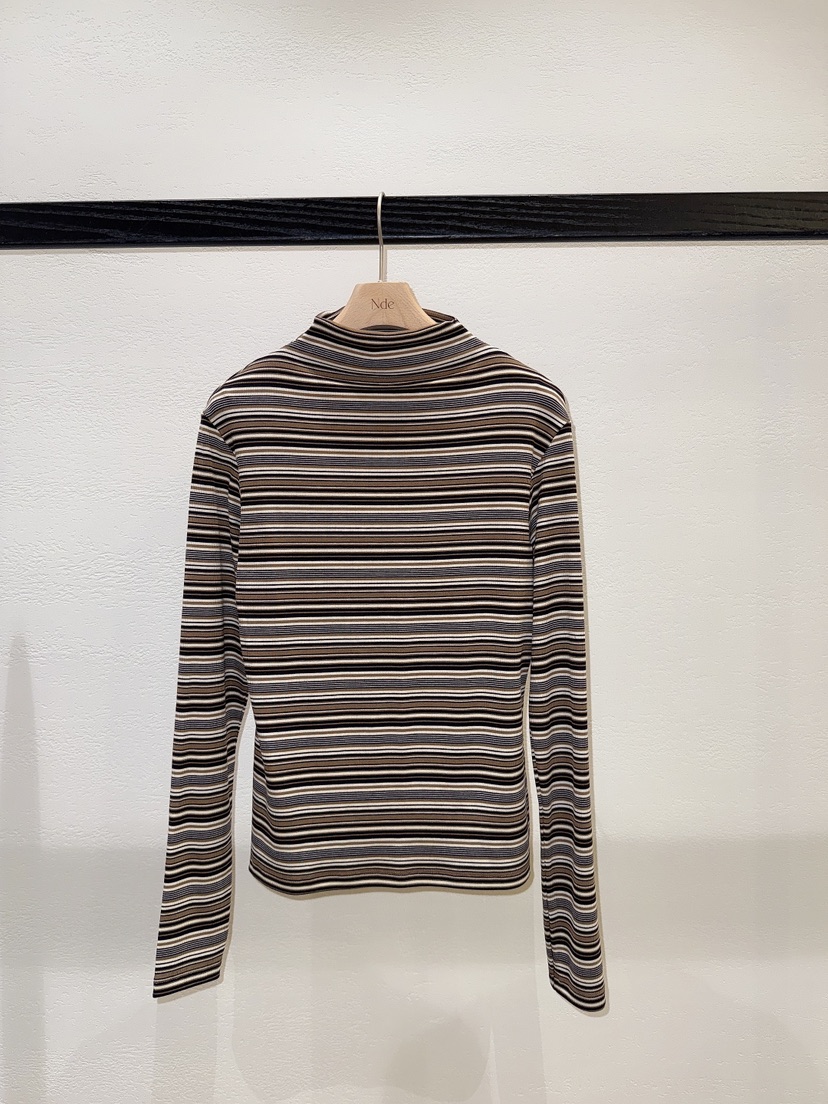 NDE東大門㊣代購女士新品熱賣休閑25秋冬推薦職業長袖T恤高領NDE長袖T恤