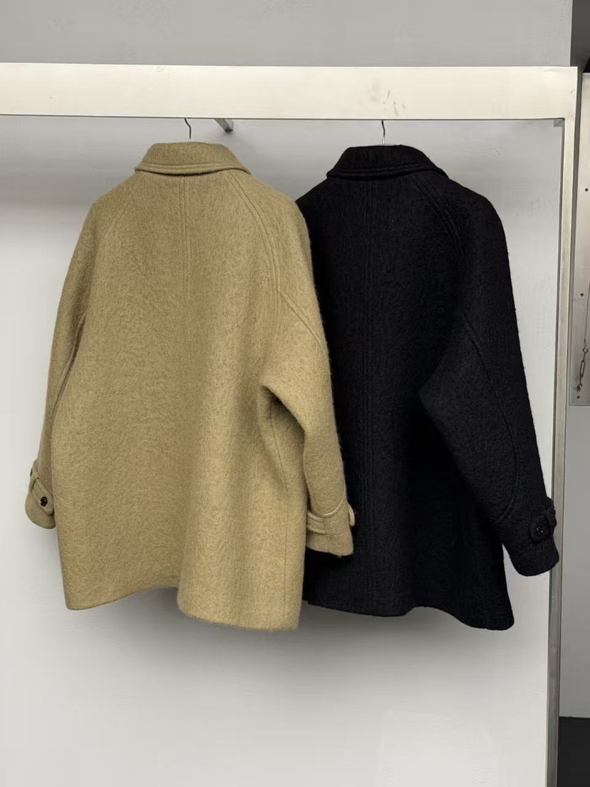 KARE/WEREPIECE東大門㊣代購女士新款職業中長款大衣口袋羊駝KARE/WEREPIECE中長款大衣