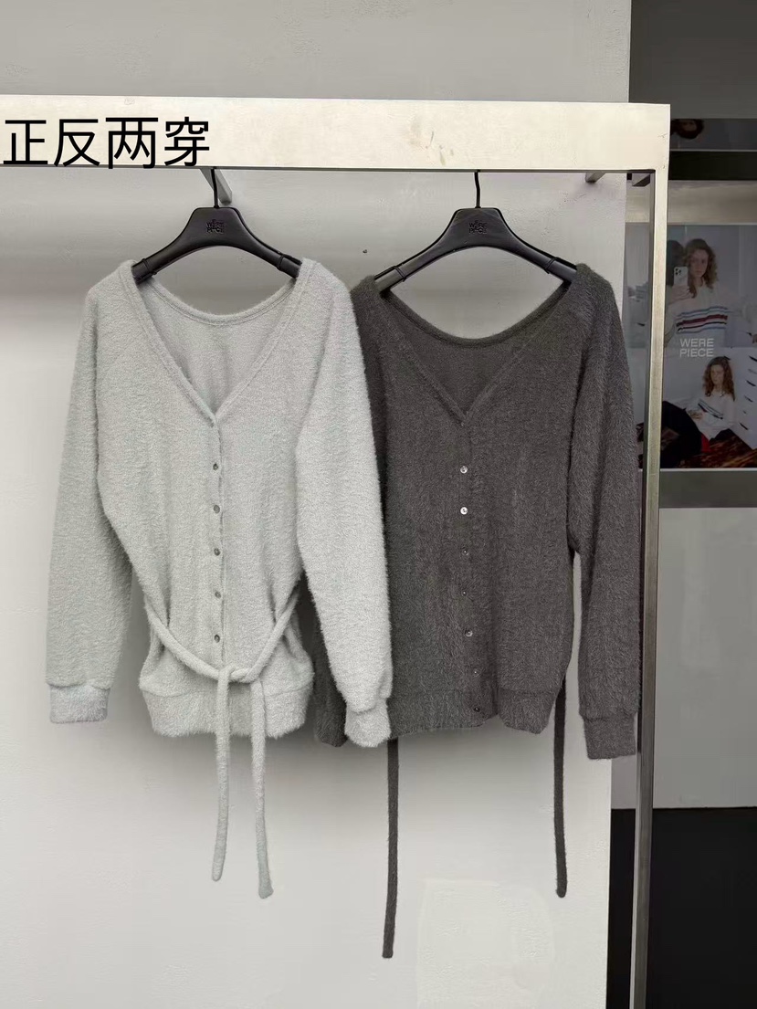 KARE/WEREPIECE韓國直郵㊣女裝新款熱賣真品針織衫含腰繩雙面KARE/WEREPIECE針織衫