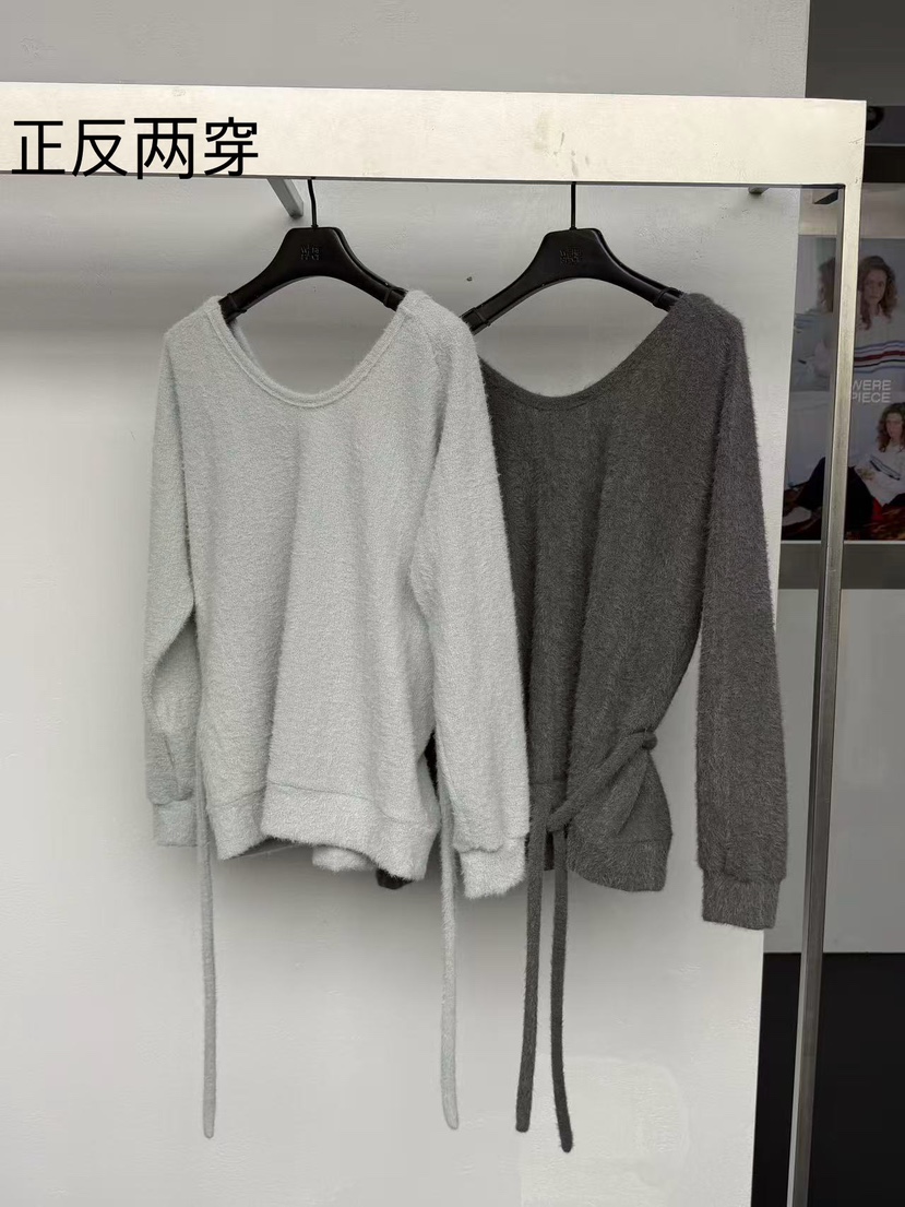 KARE/WEREPIECE韓國直郵㊣女裝新款熱賣真品針織衫含腰繩雙面KARE/WEREPIECE針織衫