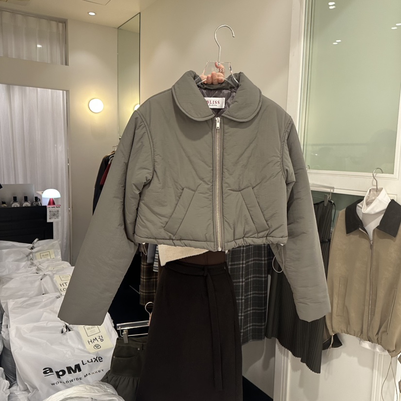 BLISS韓國代購㊣女士新款人氣推薦職業休閑時尚短款棉服兔子棉BLISS短款棉服圖色2