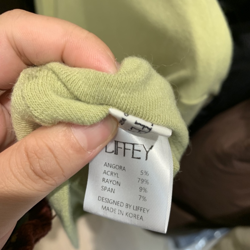 LIFFEY東大門㊣直郵女士新款休閑長袖T恤不含裙安哥拉兩面穿紐扣LIFFEY長袖T恤