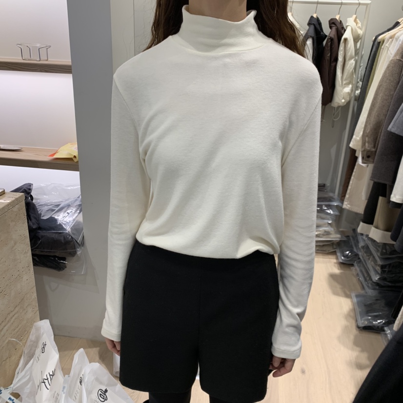 LIFFEY東大門㊣直郵女士新款休閑長袖T恤不含裙安哥拉兩面穿紐扣LIFFEY長袖T恤圖色5