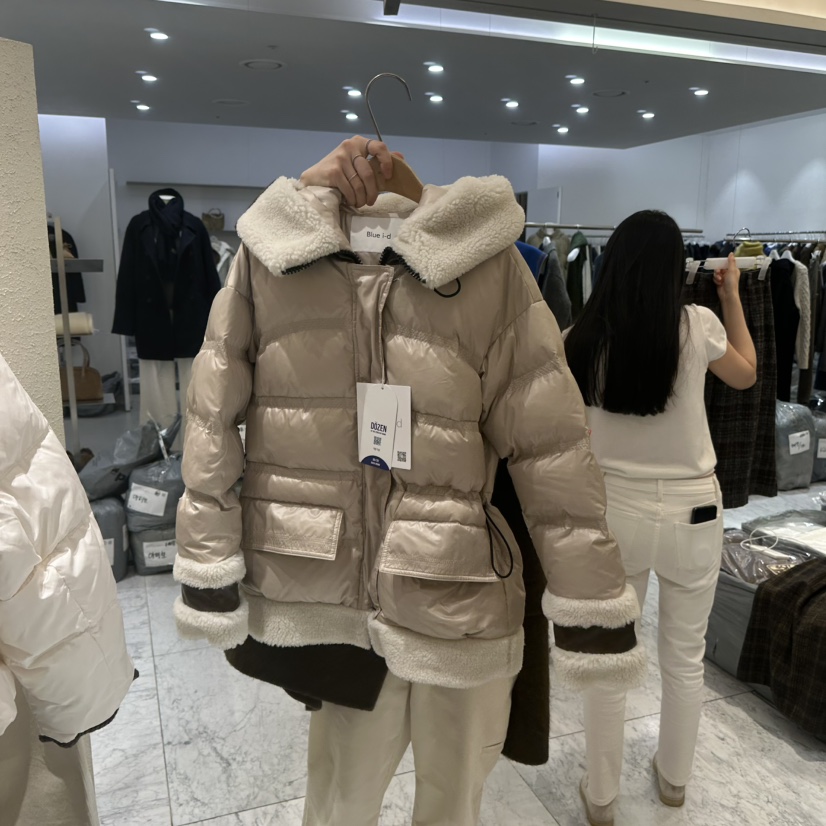 BLUEI-D東大門㊣代購女士新款時尚25秋冬職業真品短款羽絨服Blue i-d短款羽絨服圖色2