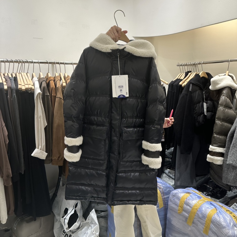 BLUEI-D韓國代購㊣女裝新款真品休閑人氣25秋冬長款羽絨服Blue i-d長款羽絨服圖色3