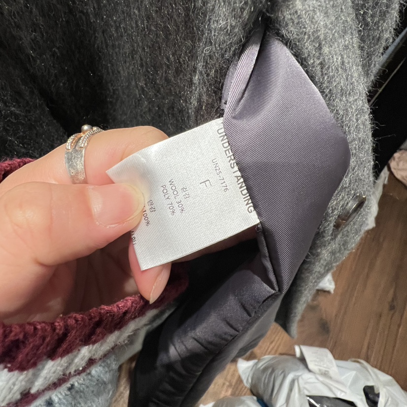 UNDERSTANDING東大門㊣直郵女士新品25秋冬真品休閑中長款大衣UNDERSTANDING中長款大衣