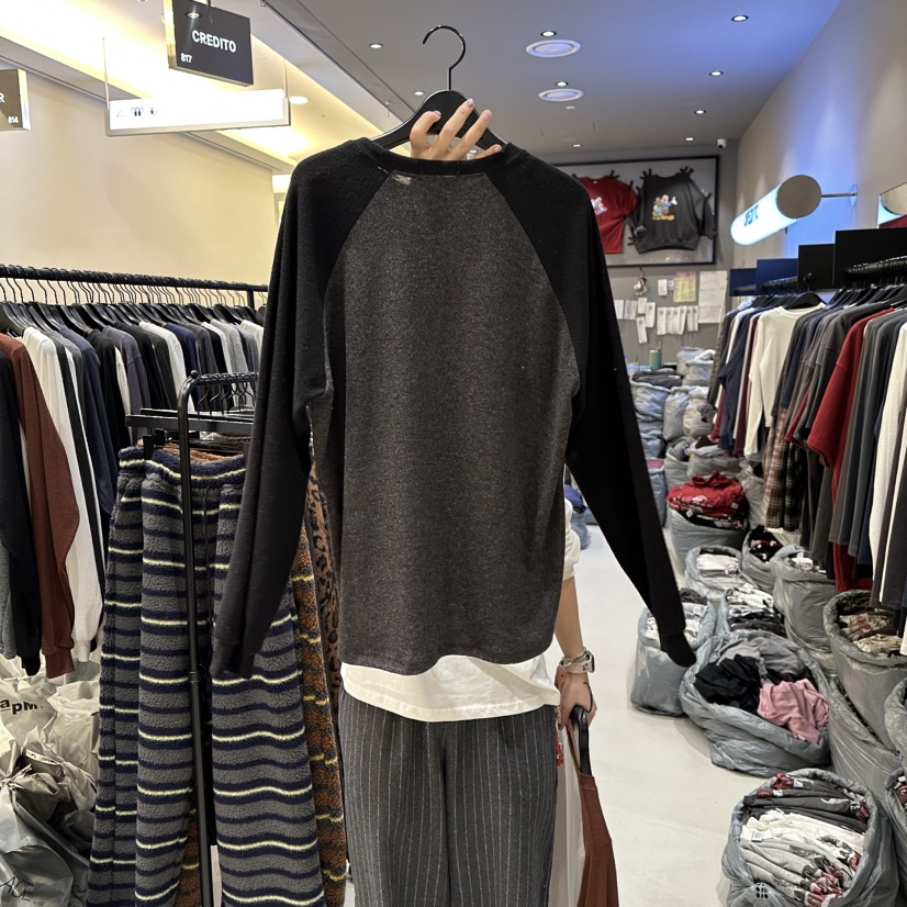 CREDITO東大門㊣代購女裝新款熱賣休閑真品25秋冬時尚長袖T恤CREDITO長袖T恤