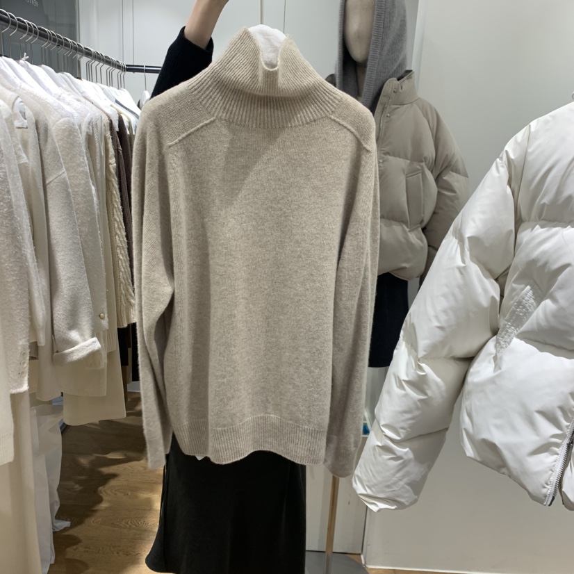 VERVEINE韓國直郵㊣女士新款職業熱賣真品推薦針織衫高領寬松VERVEINE針織衫