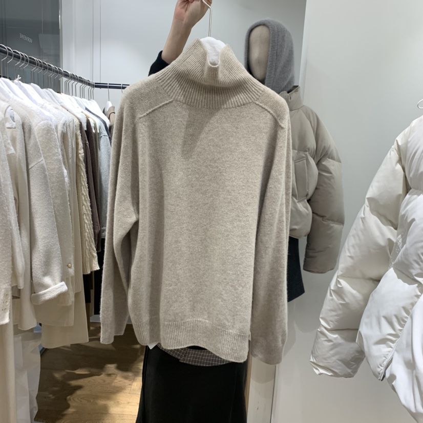 VERVEINE韓國直郵㊣女士新款職業熱賣真品推薦針織衫高領寬松VERVEINE針織衫圖色3