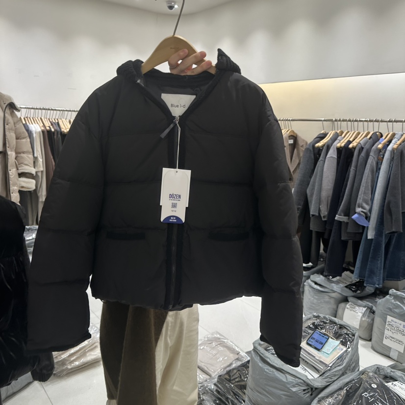 BLUEI-D東大門㊣實拍女裝新款時尚真品人氣25秋冬短款棉服Blue i-d短款棉服圖色2