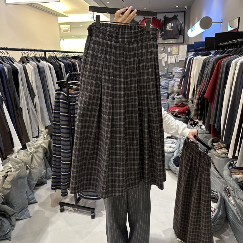 CREDITO韓國代購㊣女士新品25秋冬休閑熱賣人氣長裙百褶褶裙CREDITO長裙