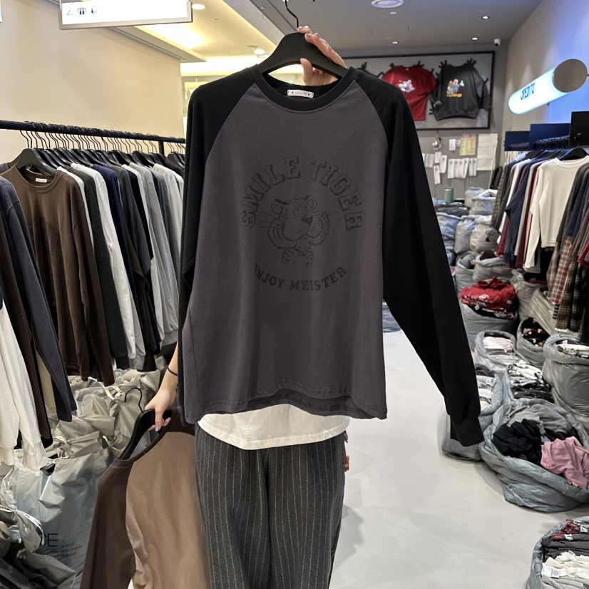 CREDITO東大門㊣代購女裝新款熱賣休閑真品人氣25秋冬長袖T恤CREDITO長袖T恤圖色2