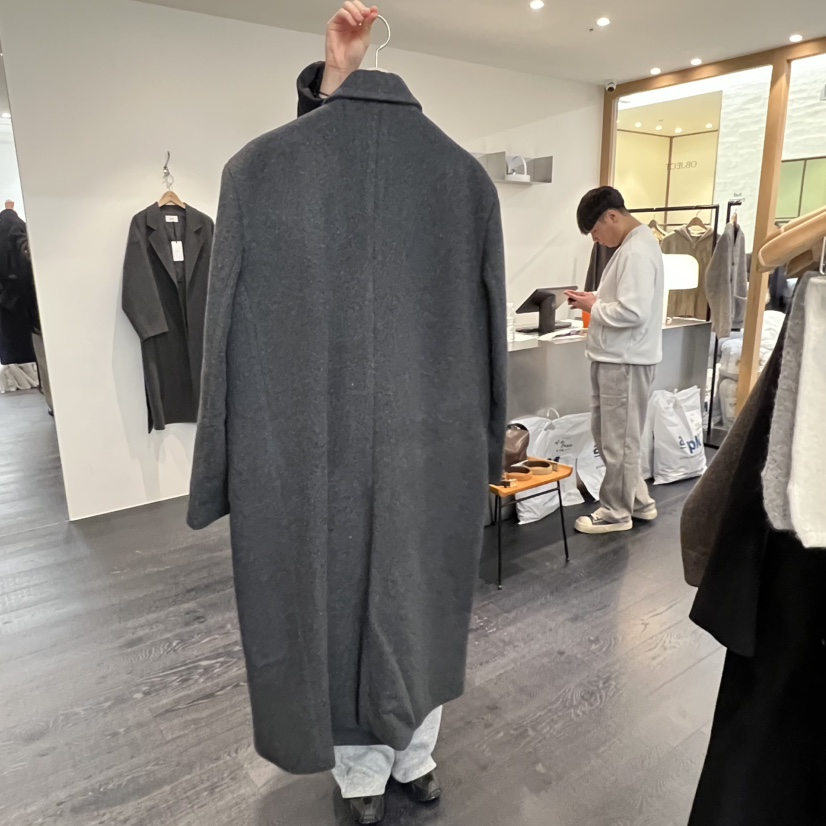 OBJECT韓國代購㊣女士新品時尚推薦人氣25秋冬休閑中長款大衣OBJECT中長款大衣