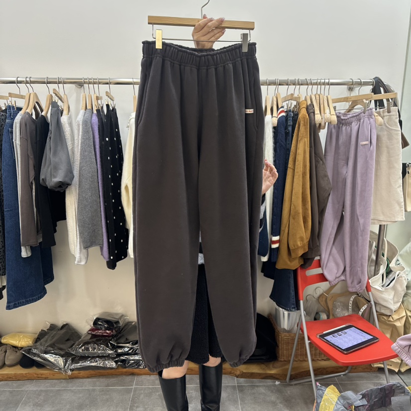 DELIGHT-L東大門㊣直郵女士新款人氣推薦時尚休閑褲加絨抓絨DELIGHT-L休閑褲圖色3