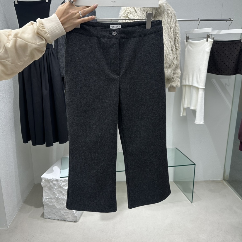 NEUTER東大門㊣實拍女士新款真品職業時尚熱賣休閑休閑褲羊毛NEUTER休閑褲圖色2黑色