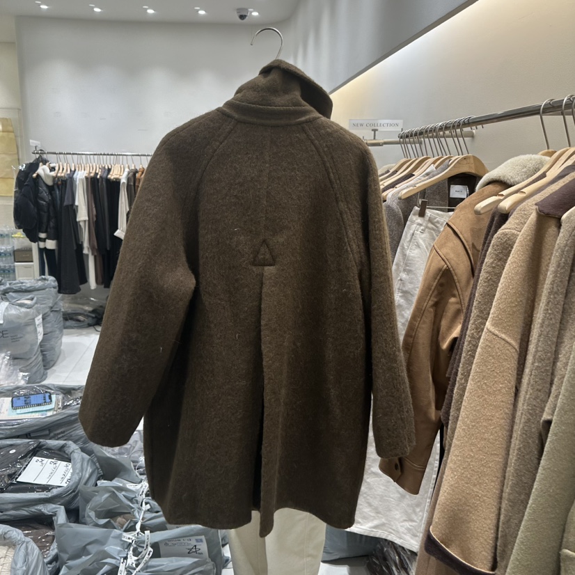 BLUEI-D東大門㊣代購女裝新款人氣時尚真品休閑中長款大衣Blue i-d中長款大衣