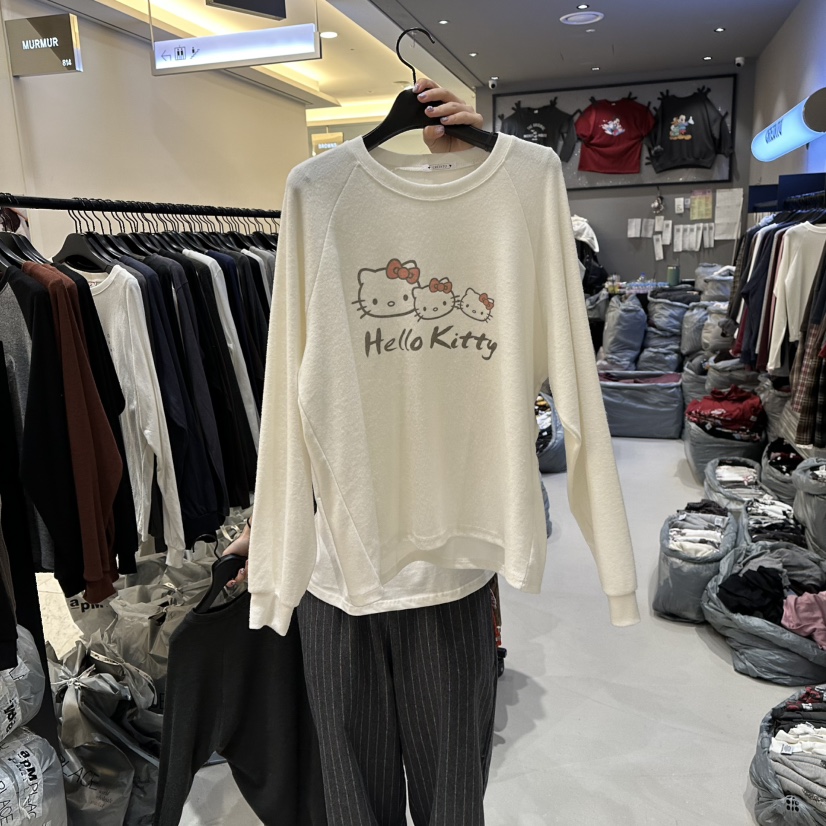 CREDITO東大門㊣代購女裝新款25秋冬推薦休閑熱賣職業長袖T恤CREDITO長袖T恤