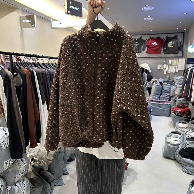 CREDITO東大門㊣代購女裝新品25秋冬真品熱賣休閑夾克連帽衫CREDITO夾克圖色2