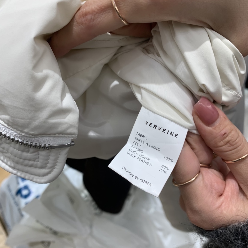 VERVEINE韓國直郵㊣女士新品真品時尚短款羽絨服鴨子羽絨填充VERVEINE短款羽絨服