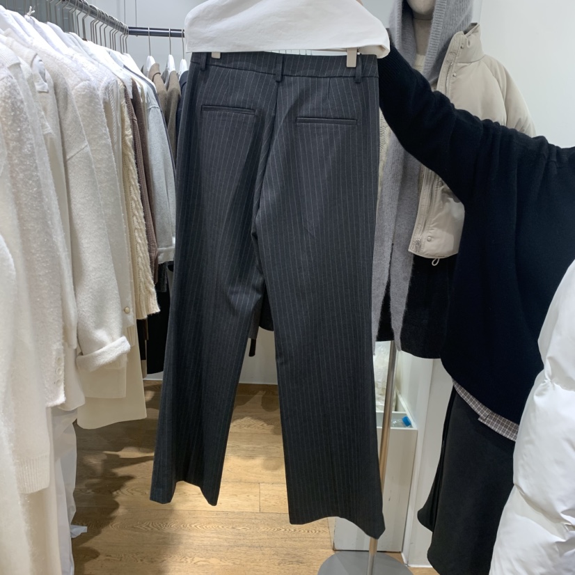 VERVEINE東大門㊣代購女裝新款推薦真品休閑25秋冬休閑褲條紋VERVEINE休閑褲