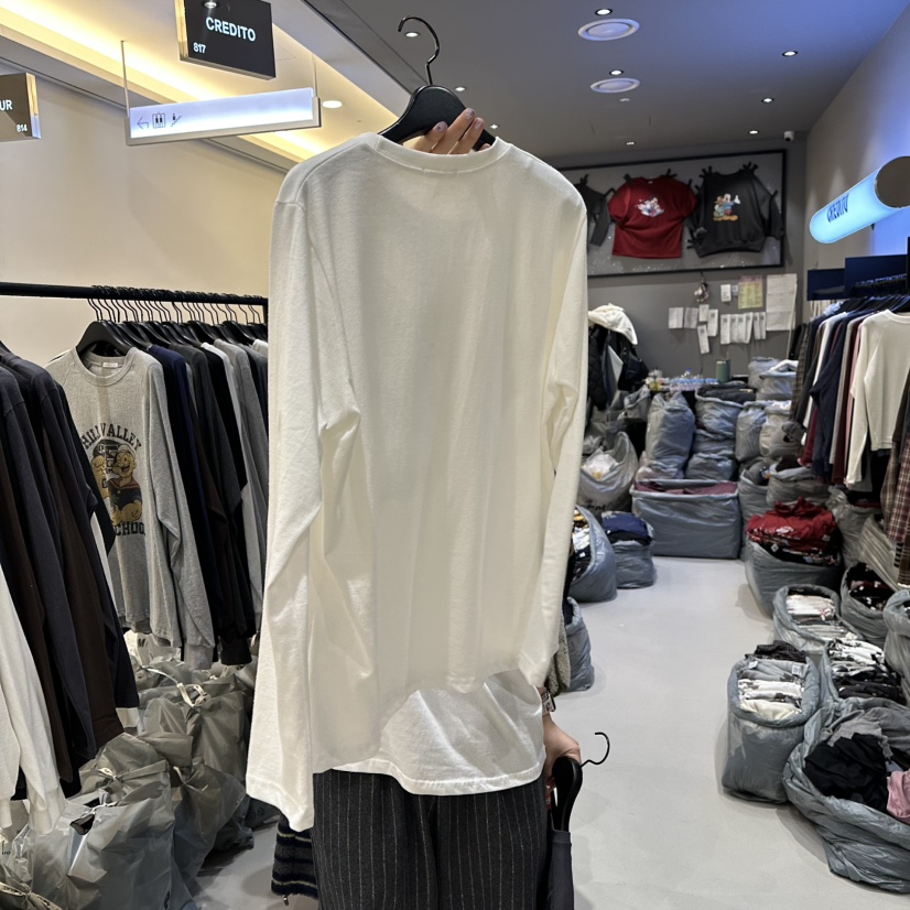 CREDITO韓國直郵㊣女士新品人氣推薦真品職業休閑時尚長袖T恤CREDITO長袖T恤