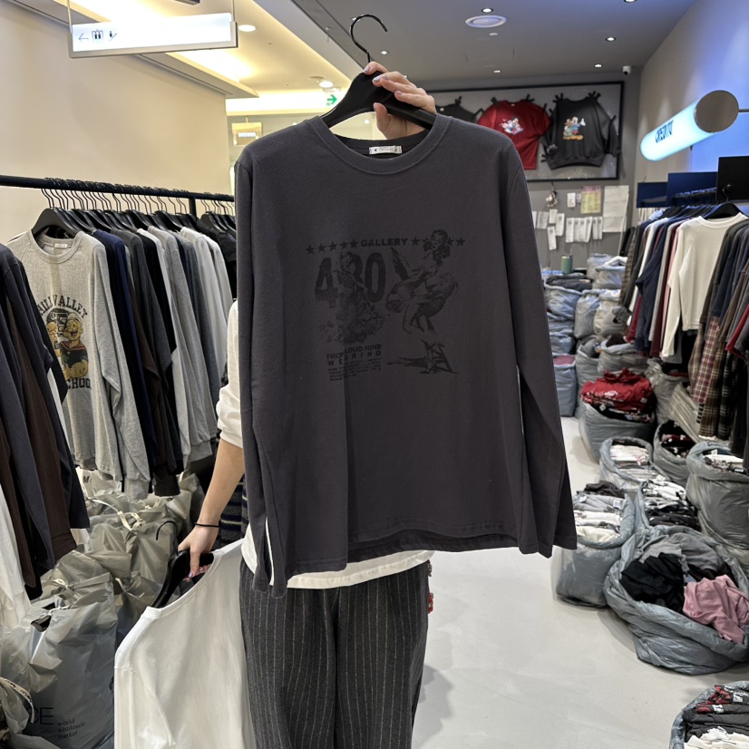 CREDITO韓國直郵㊣女士新品人氣推薦真品職業休閑時尚長袖T恤CREDITO長袖T恤圖色2